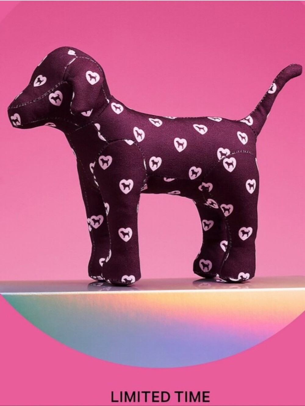 Victoria's Secret Pink Hearts Dog Plush Toy 2026 - Picture 2 of 7